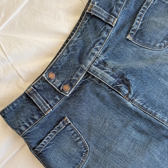 y2k snap denim low-waisted mini skirt - Picture 3 of 9